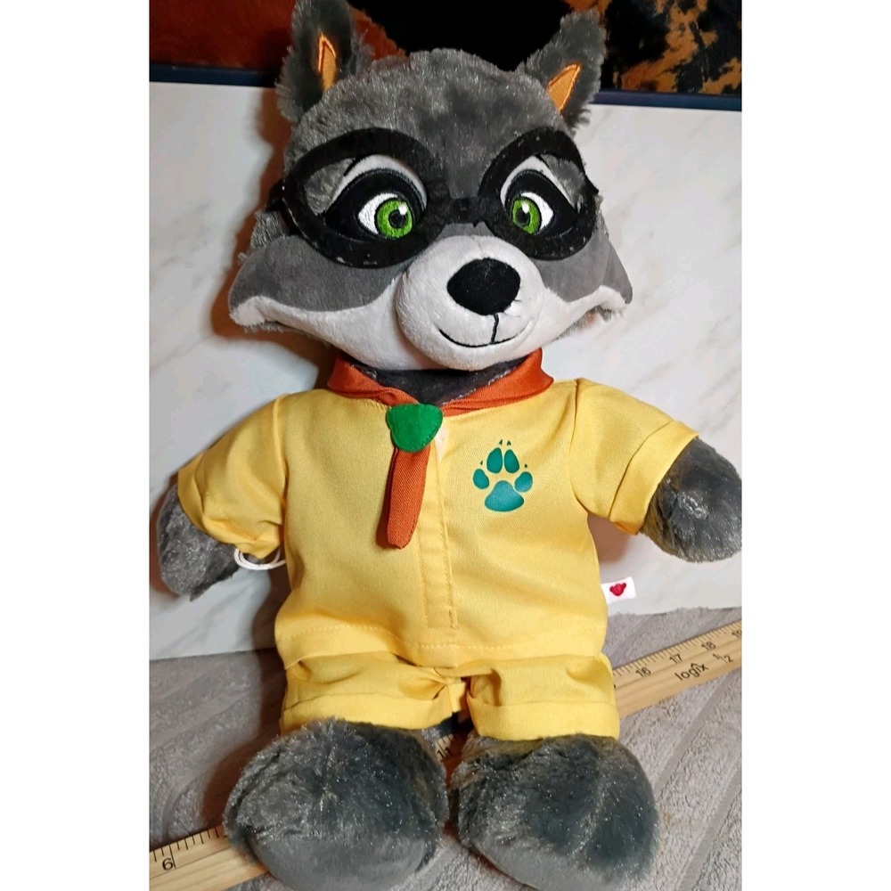 Build A Bear Rare Rachel Raccoon Plush 15" Great Wolf Lodge boy scout